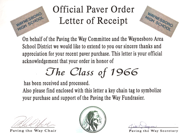 Letter of Receipt